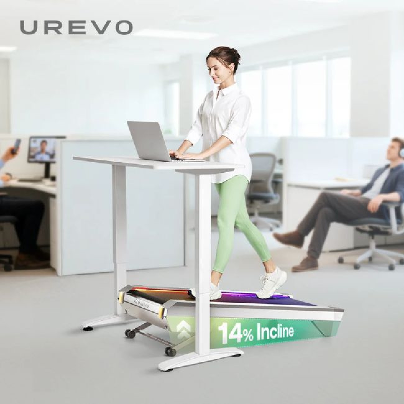 4-1300x1300 Бягаща фитнес пътека UREVO CyberPad for Home - СИН - Urevo България